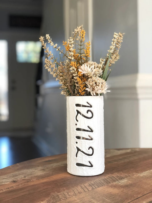 Date Vase  - Wedding gift - Special Anniversary Gift